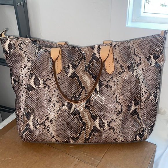 Cole Haan Handbags - Cole Hann XL Snakeskin leather tote